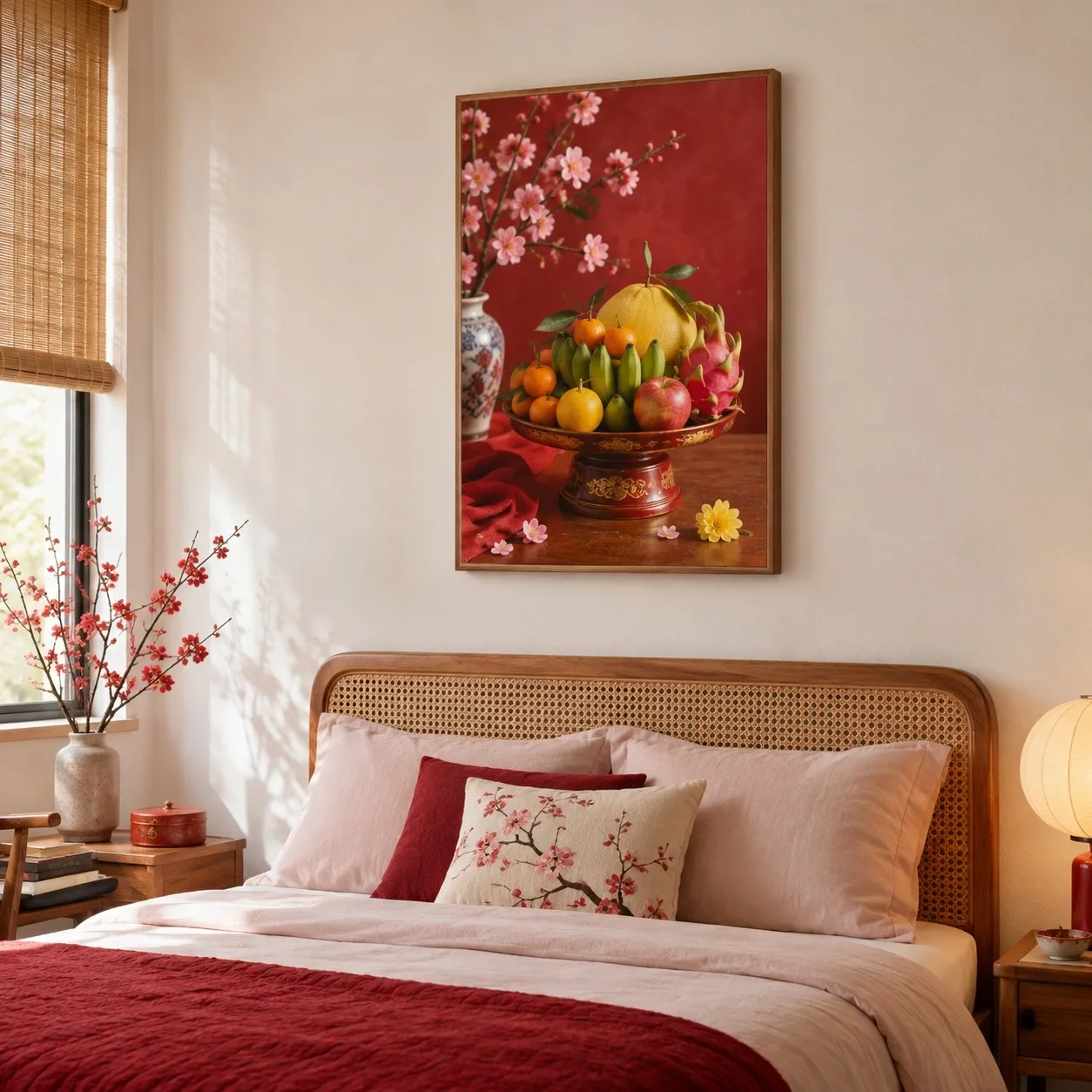 Khung ảnh dán tường Tết Phong Cách Tối Giản Tranh đơn - phòng ngủ