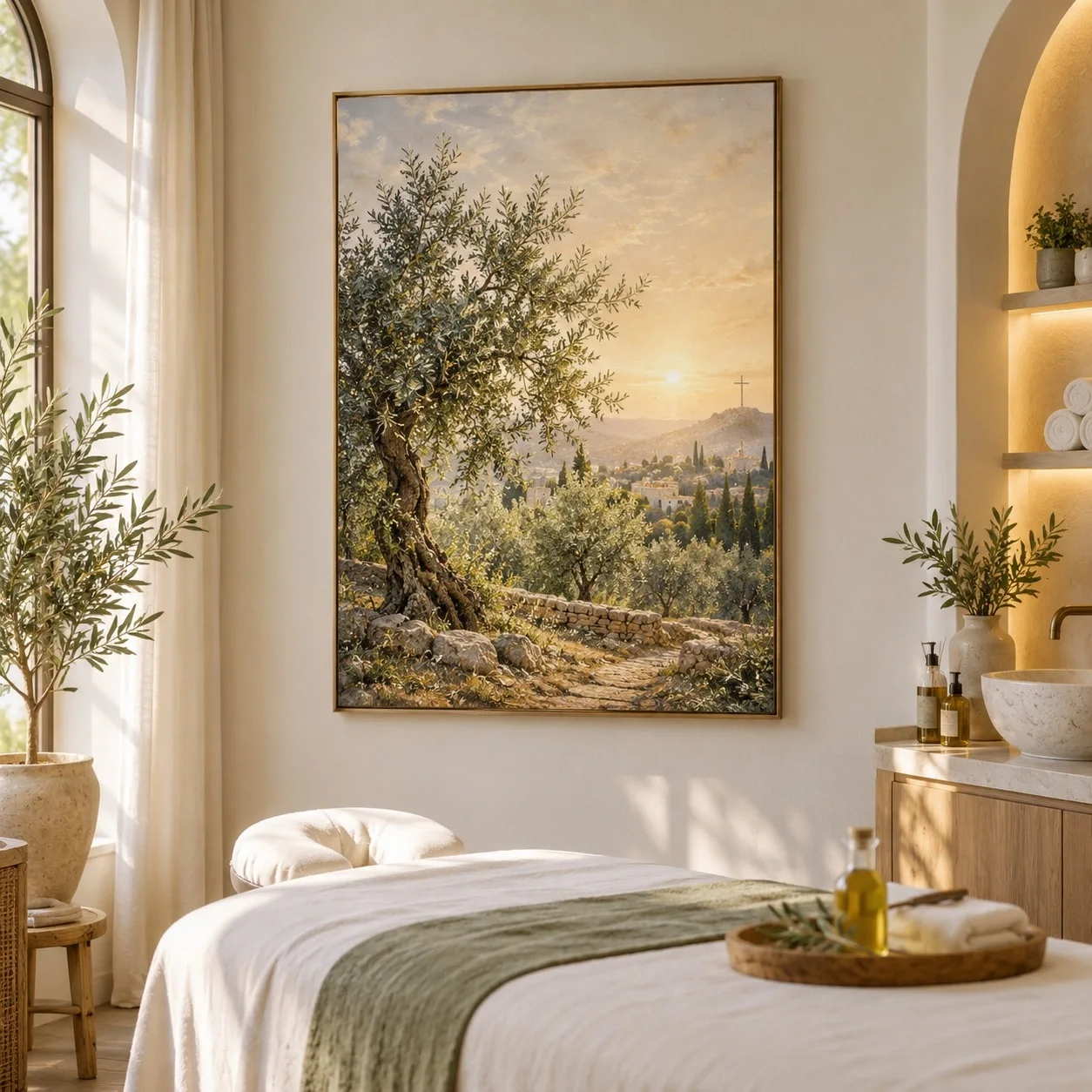 Khung ảnh dán tường Thiên Chúa Gam Màu Cổ Điển Tranh đơn - spa hoặc thẩm mỹ viện