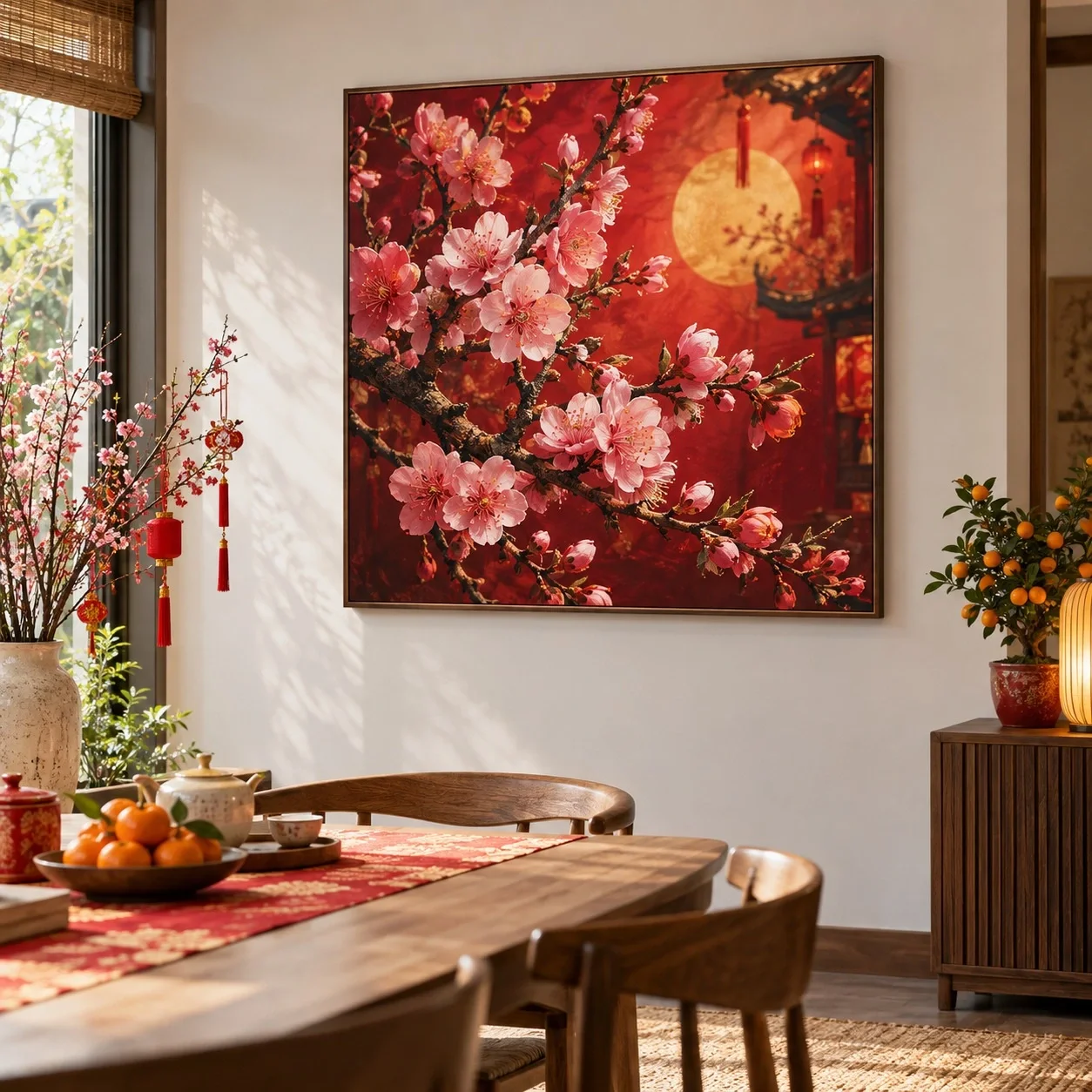 Tranh canvas Tết Chi Tiết Nghệ Thuật Tranh đơn - phòng ăn