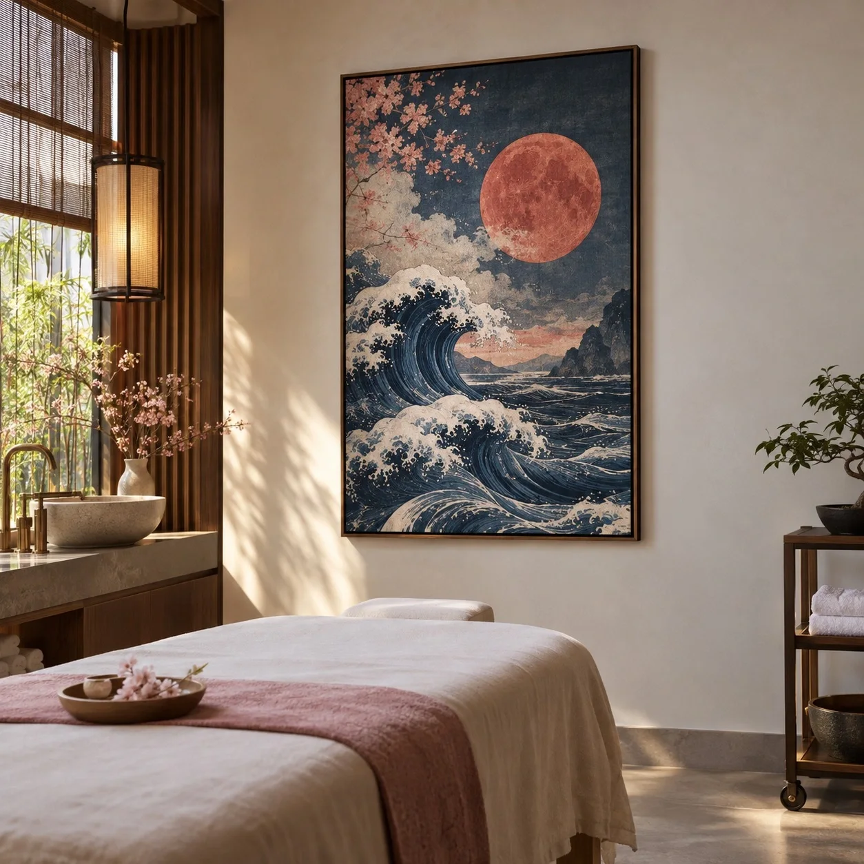 Tranh động lực Nhật Bản Chi Tiết Nghệ Thuật Tranh đơn - spa hoặc thẩm mỹ viện