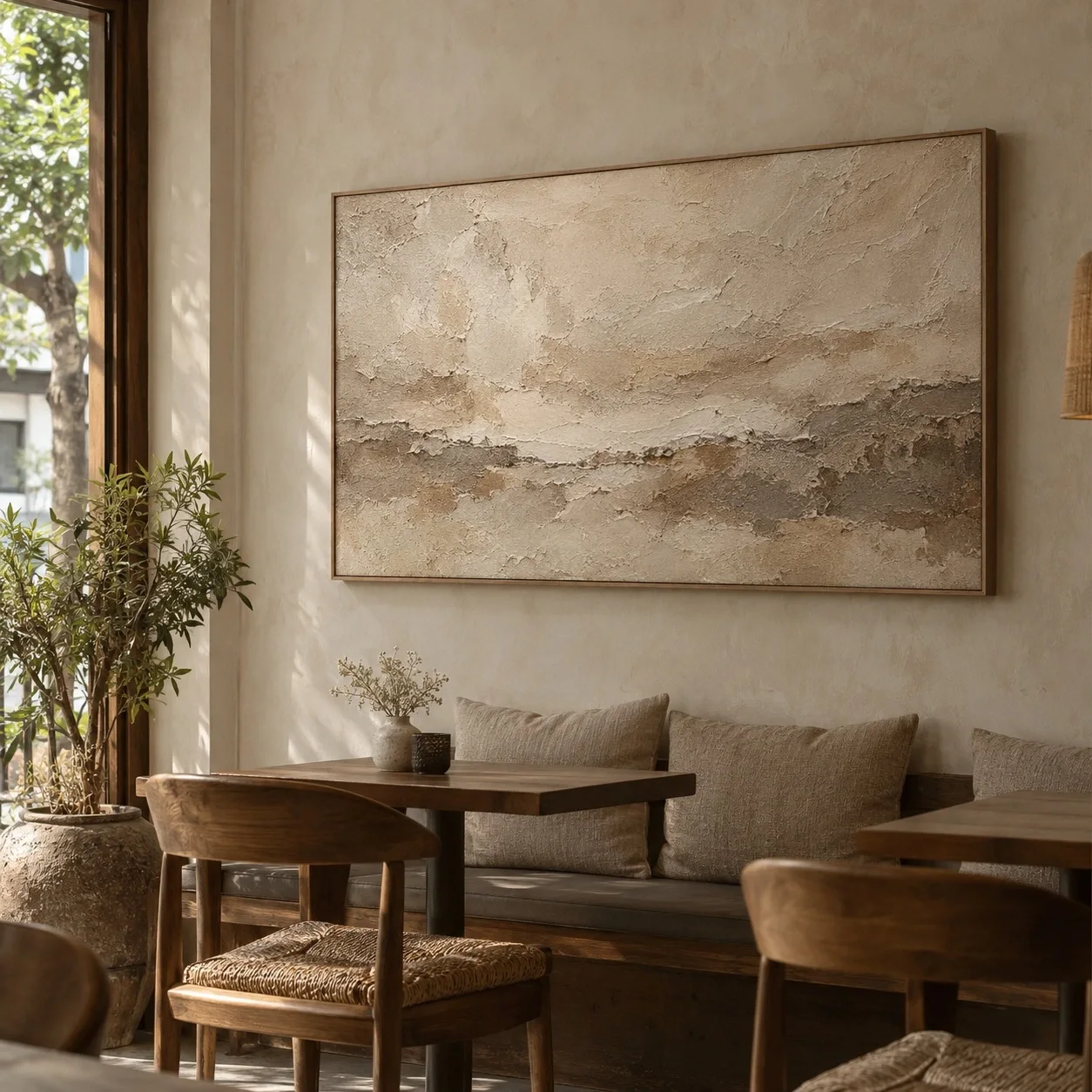 Tranh in theo yêu cầu Wabi Sabi Chi Tiết Nghệ Thuật Tranh đơn - quán cà phê hoặc trà sữa